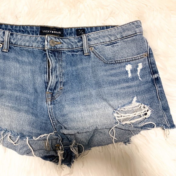 Lucky Brand Distressed Denim Shorts - Picture 2 of 6